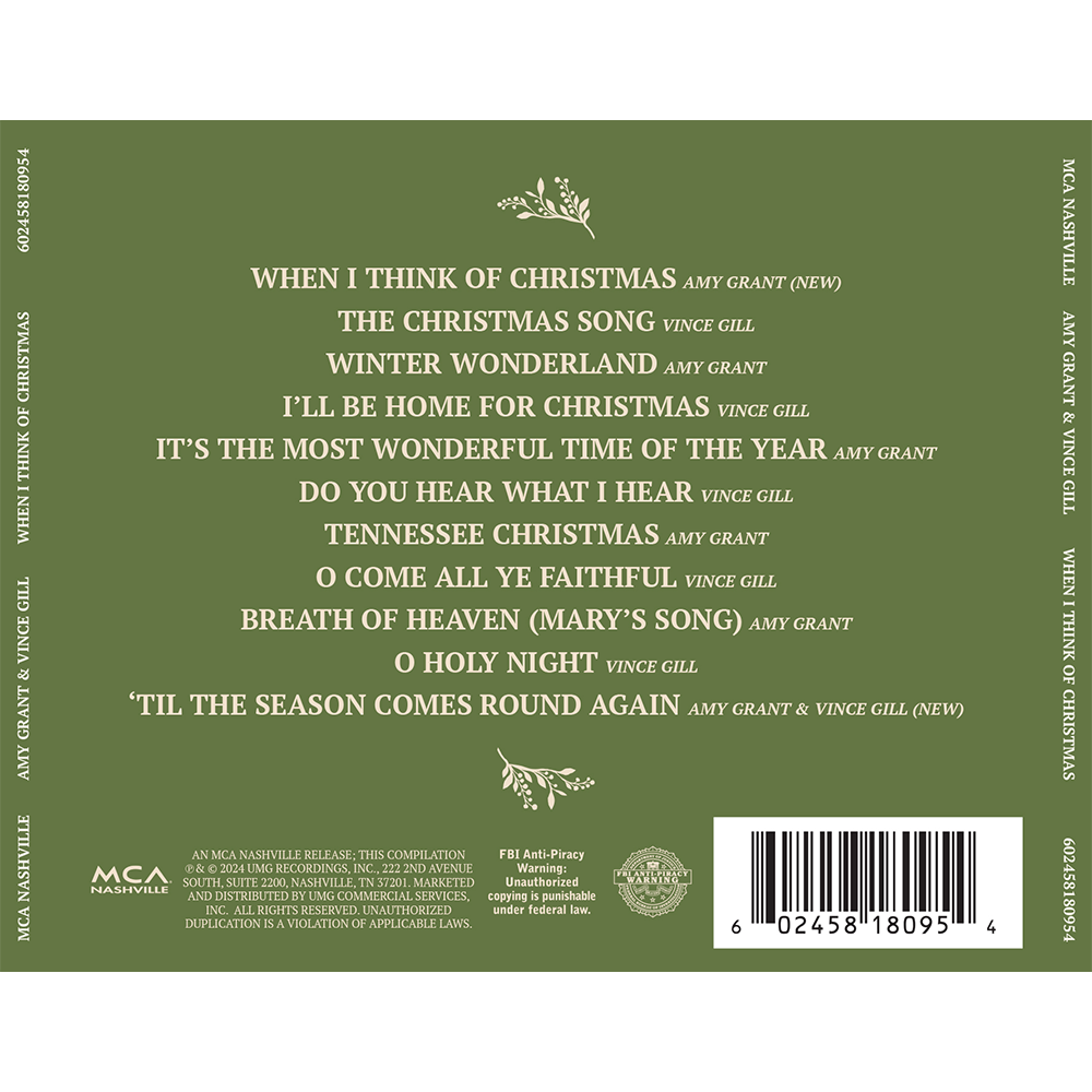 When I Think of Christmas (CD) Back