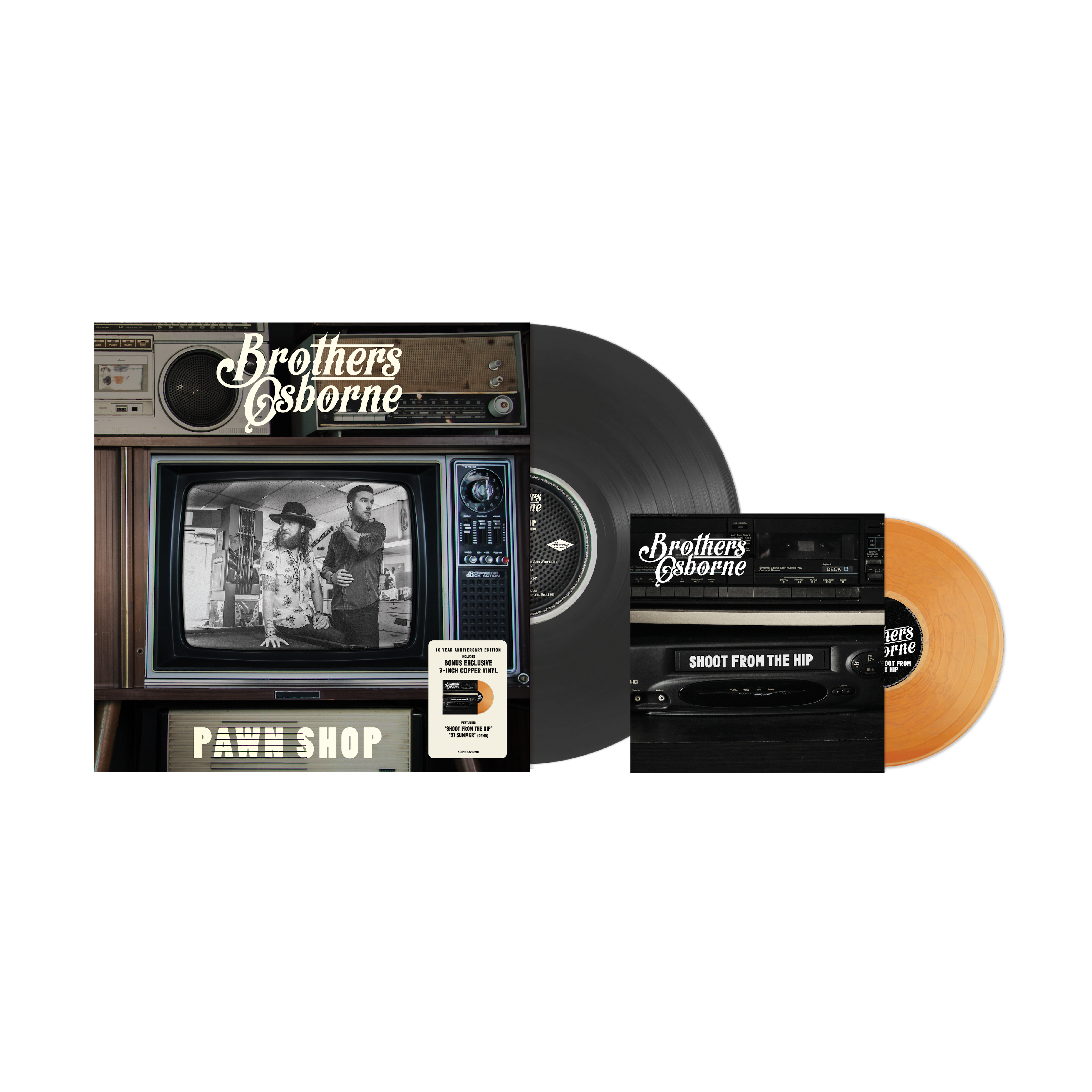 Pawn Shop 10 Year Anniversary Copper Collection (Shoot From the Hip/ 21 Summer Copper 7” Vinyl + Pawn Shop Vinyl)