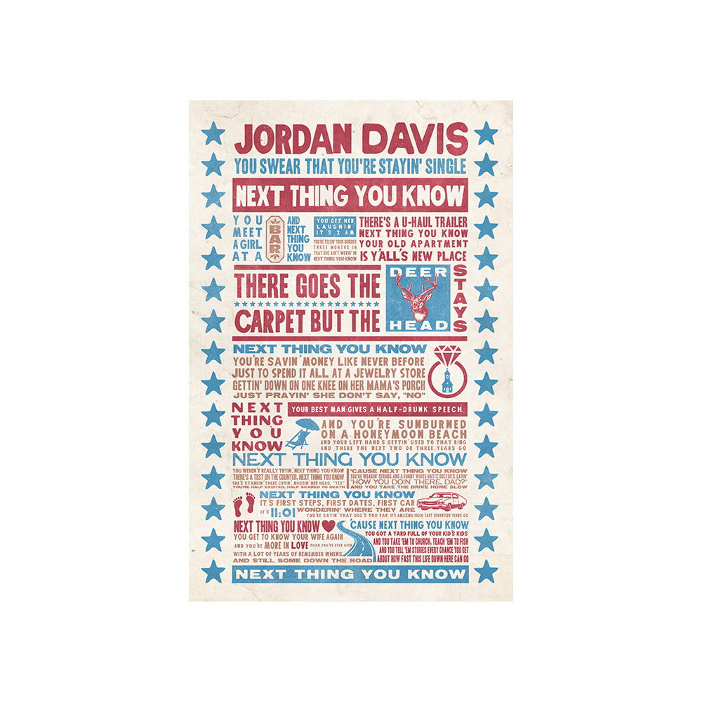 Next Thing You Know Lyric Poster