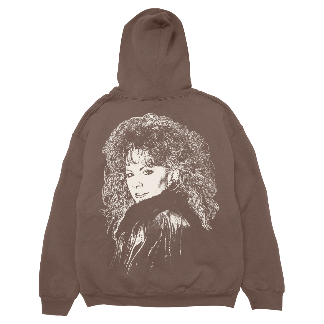 Brown Vintage Logo Photo Hoodie Back