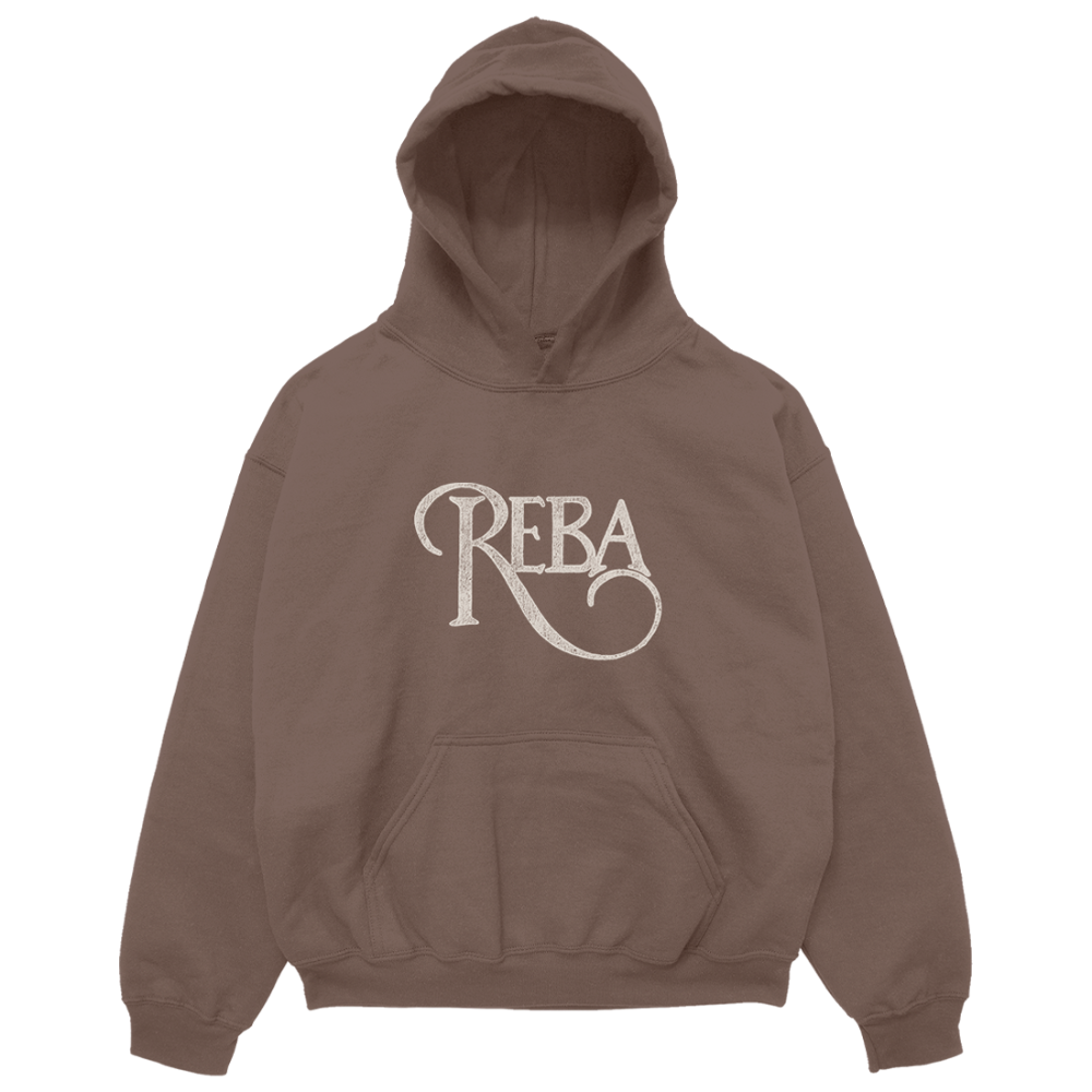 Brown Vintage Logo Photo Hoodie Front