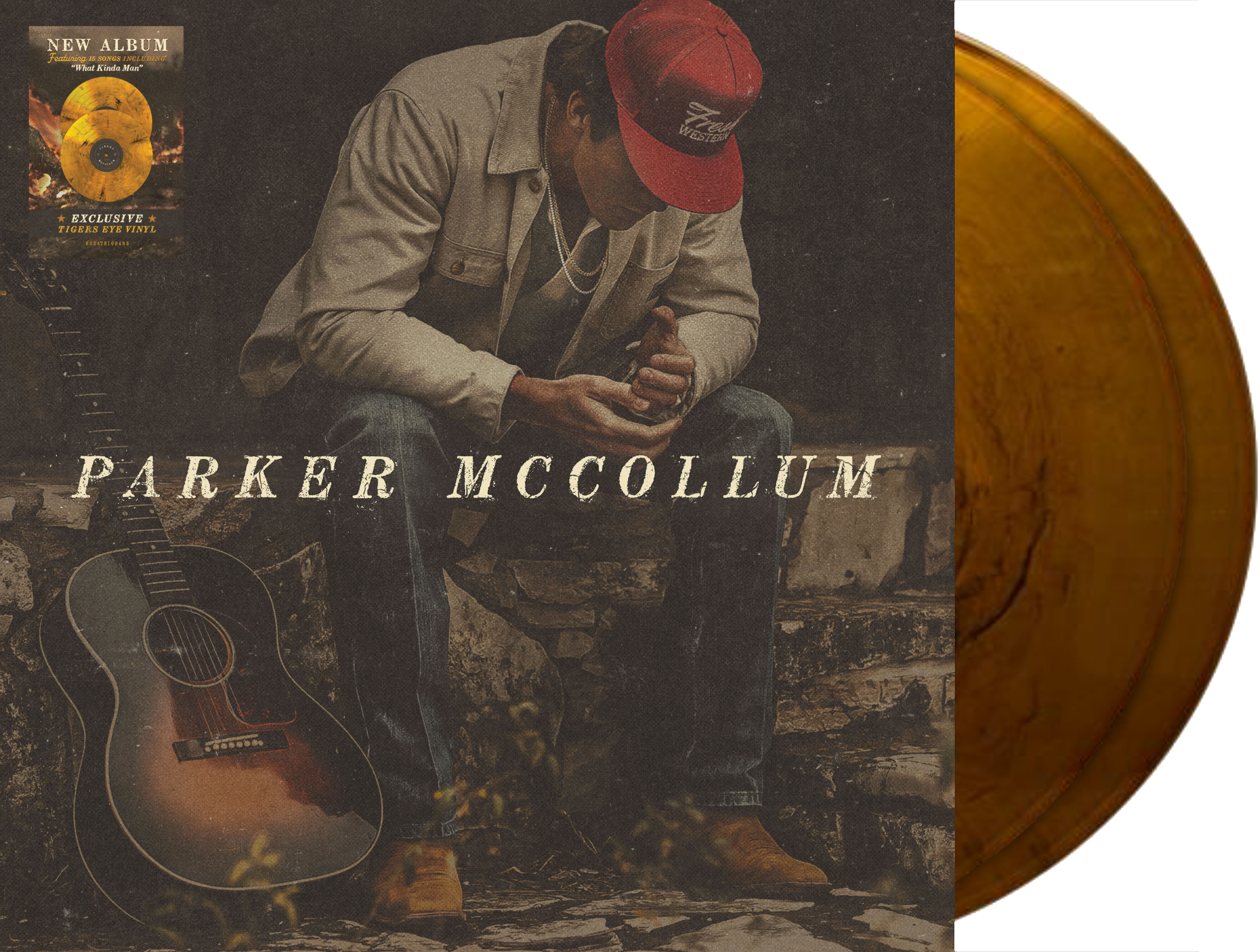Parker McCollum (2LP-Vinyl-Tiger Eye-Signed-Black Hat Art Card)