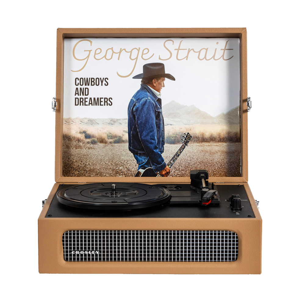 Crosley Brands George Strait Record Player Open View