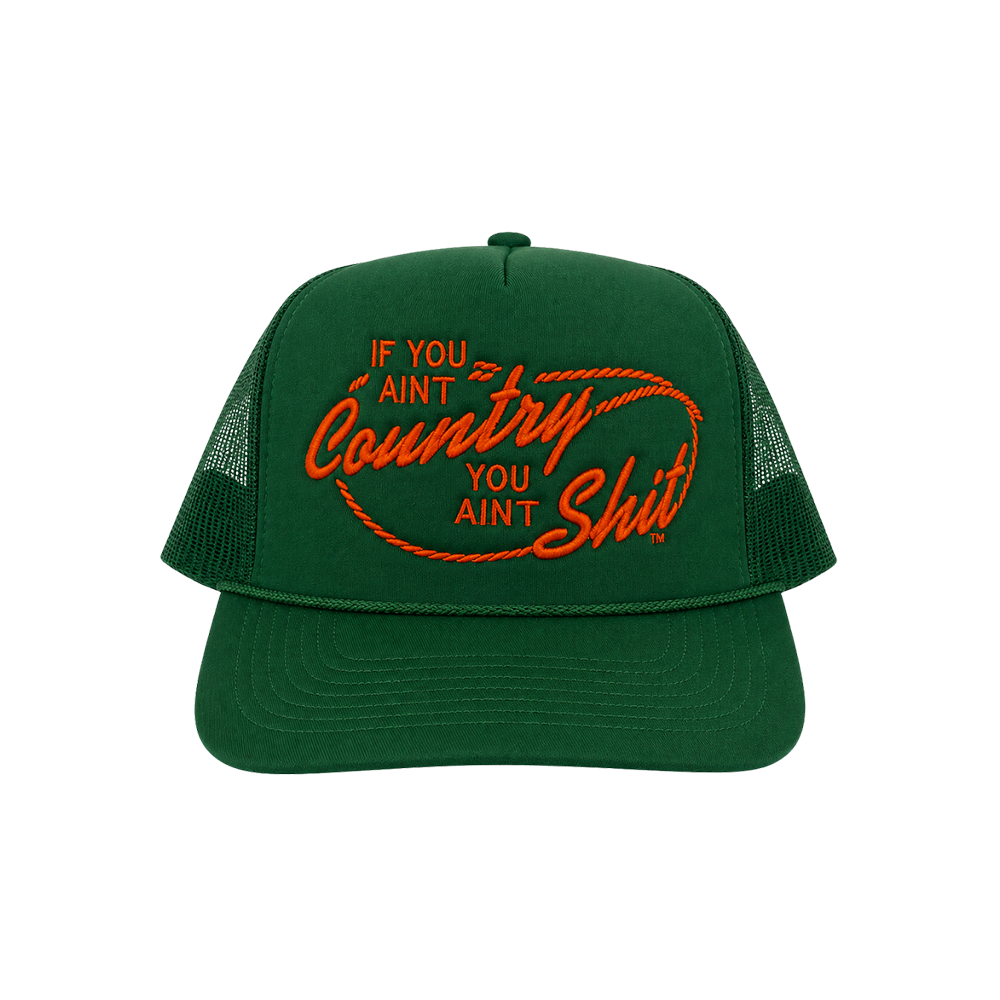 MCA x N.B. Goods - If You Ain’t Country Green Hat Front